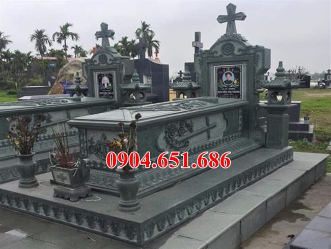 Thiết kế mộ đá công giáo đẹp bán tại Thái Bình – Xây lăng mộ đạo đẹp tại Thái Bình