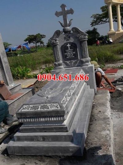 50 Mẫu mộ đạo bằng đá bán tại Lâm Đồng – Lăng mộ công giáo đá khối tự nhiên