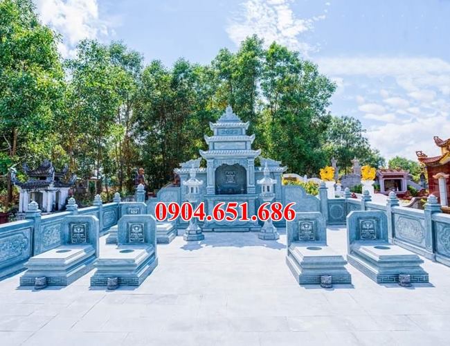 Mẫu lăng mộ đá xanh rêu đẹp xây để tro cốt bán tại Lâm Đồng