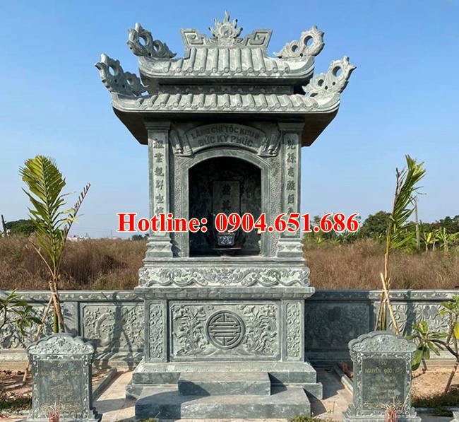 Mẫu lăng mộ để thờ tro cốt đá xanh rêu đẹp bán tại Sài Gòn, Thành Phố Hồ Chí Minh