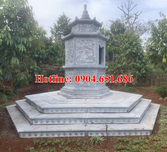 Mẫu tháp mộ lục giác xây để tro cốt, hài cốt đẹp bán tại Lâm Đồng