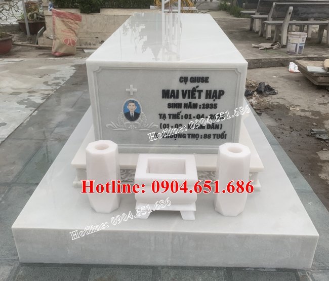 Lắp đặt mộ đá công giáo đẹp tại Hải Hậu Nam Định – Mộ đạo thiên chúa Nam Định