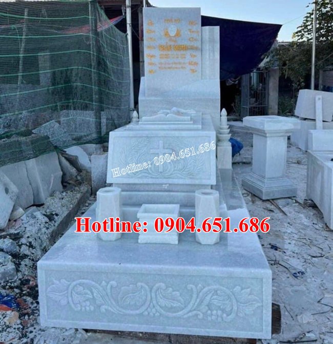 Mẫu mộ công giáo, mộ đạo thiên chúa xây kim tĩnh đẹp bán tại Bà Rịa Vũng Tàu