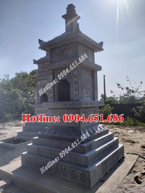 Mẫu mộ tháp phật giáo đẹp thiết kế, xây để thờ tro cốt, hài cốt các vị sư trong chùa hợp phong thủy