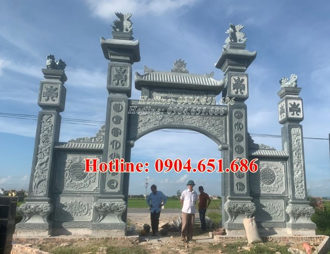 Địa chỉ bán, lắp đặt, xây cổng đá, cổng tam quan đá tại Bắc Ninh uy tín chất lượng