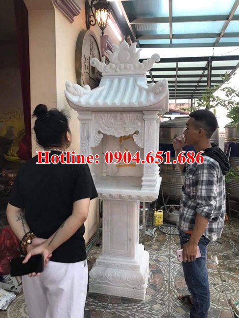 Mẫu bàn thờ thiên ngoài trời đá trắng đẹp bán tại Bình Phước