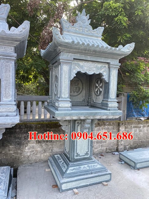 Mẫu cây hương thờ thần linh ngoài trời thiết kế mái chùa đẹp bán tại Bắc Giang