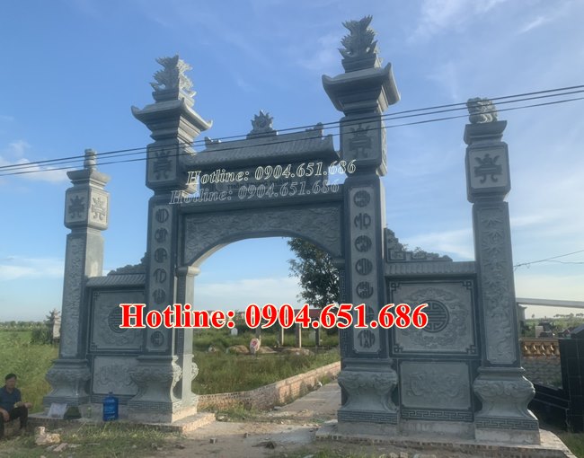 Mẫu cổng đá tự nhiên đẹp bán, lắp đặt tại Bắc Giang chuẩn phong thủy
