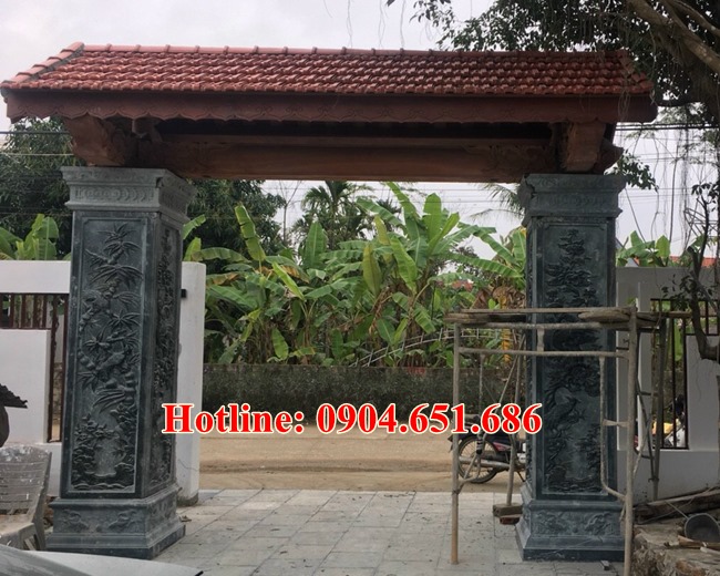 Mẫu cổng đá nhà thờ họ thiết kế đơn giản hiện đại đẹp bán tại Hà Nội