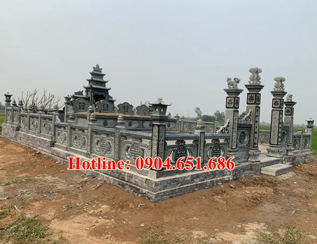 Mẫu nghĩa trang gia đình, gia tộc, dòng họ đẹp chuẩn phong thủy bán, lắp đặt tại Tuyên Quang
