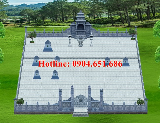 Thiết kế mẫu khuôn viên khu lăng mộ, nghĩa trang gia đình, gia tộc, dòng họ tại Tuyên Quang hợp phong thủy
