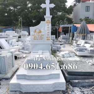 Mẫu mộ đá công giáo đẹp bán tại Hậu Giang 95MCG – Mộ công giáo Hậu Giang