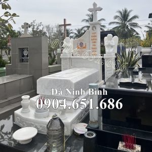 Mẫu mộ đá công giáo đẹp bán tại Trà Vinh 84MCG – Mộ công giáo Trà Vinh