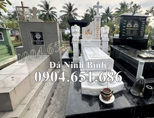 Mẫu mộ đá công giáo đẹp bán tại Bình Phước 93MCG – Mộ đá đạo thiên chúa Bình Phước