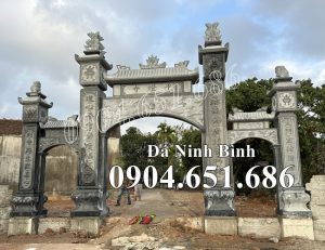 Xây dựng cổng tam quan chùa tại Bắc Giang -  Cổng đá chùa Bắc Giang