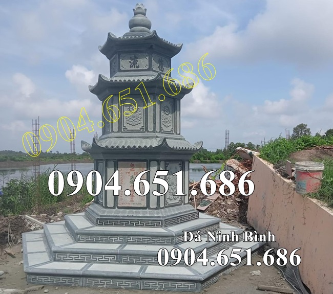 Mẫu tháp đá đẹp để đựng thờ tro cốt gia đình đẹp bán tại Long An - Bảo tháp đá tại Long An