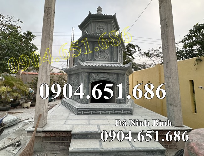 Mẫu tháp để tro cốt, hài cốt bằng đá khối đẹp bán tại Tây Ninh - Mộ tháp phật giáo tại Tây Ninh