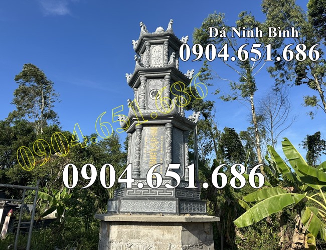 Mẫu tháp đẹp bắng đá khối bán tại Đồng Nai - Mộ tháp phật giáo tại Đồng Nai