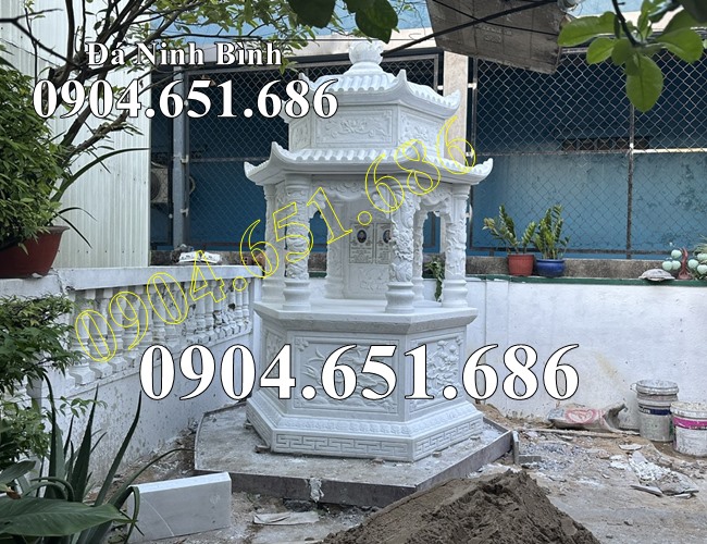 Tháp đá trắng đẹp bán tại Bà Rịa Vũng Tàu - Mẫu tháp mộ để tro cốt tại Bà Rịa Vũng Tàu
