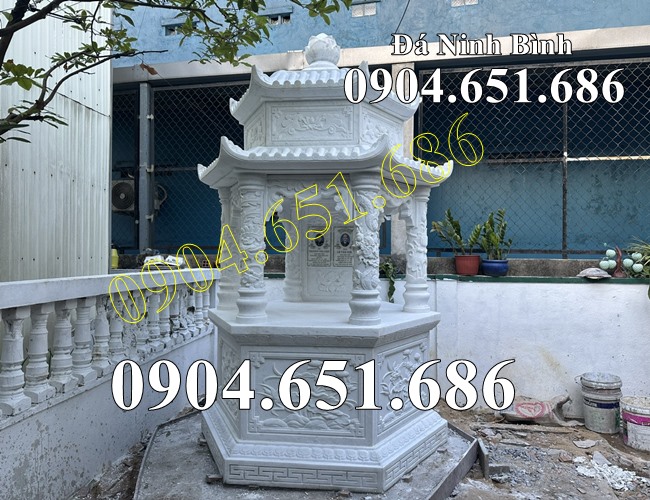 Tháp đá trắng đẹp bán tại Tây Ninh - Bảo tháp để tro cốt, hài cốt tại Tây Ninh