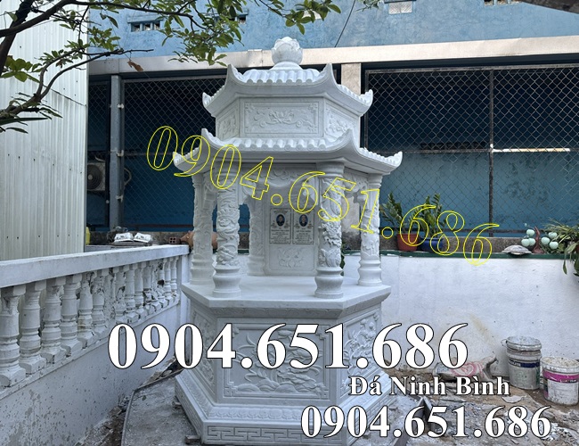 Tháp đá trắng đẹp để tro cốt bán tại Long An - Tháp mộ thờ tro cốt Ông Bà, Cha Mẹ tại Long An