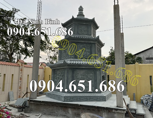 Tháp đá xanh rêu đẹp bán tại Bà Rịa Vũng Tàu - Mộ tháp để tro cốt, hài cốt tại Bà Rịa Vũng Tàu