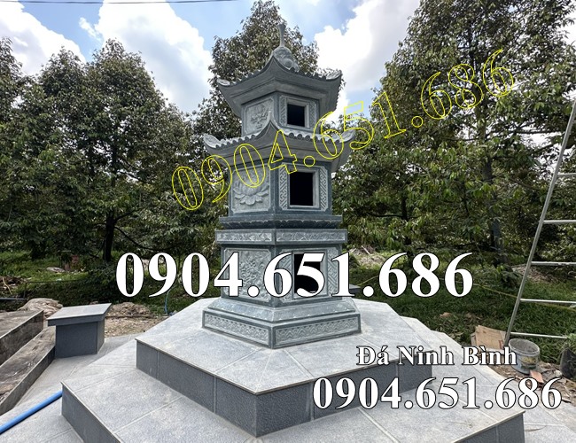 Tháp đá xanh rêu đẹp bán tại Đồng Nai - Bảo tháp đá tại Đồng Nai