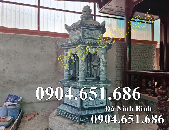 Tháp đá xanh rêu đẹp để tro cốt bán tại Long An - Mộ tháp thờ cốt tại Long An