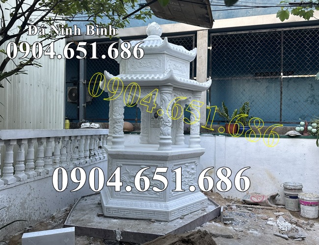 Tháp để tro cốt đá trắng đẹp bán tại Tiền Giang - Tháp mộ đá tại Tiền Giang