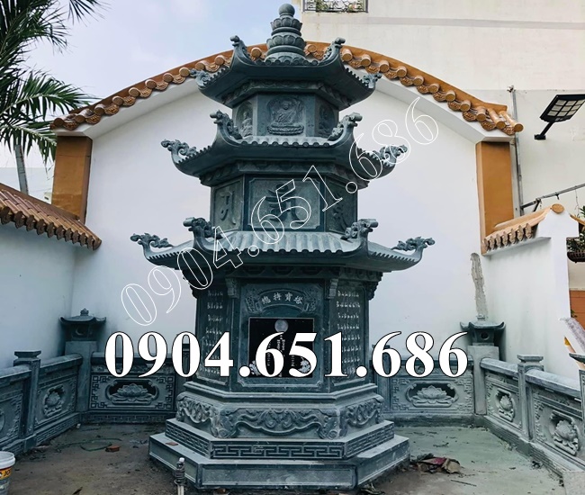 Tháp để tro cốt nhỏ xây hình lục giác đẹp - Bảo tháp để tro cốt