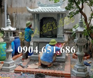 Mẫu am thờ để tro cốt đá xanh rêu đẹp bán tại TP Hồ Chí Minh AĐXR