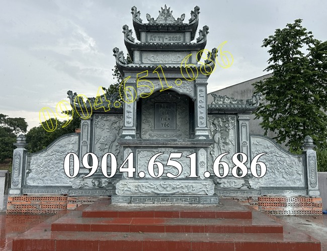 Mẫu am thờ để tro cốt đá xanh rêu đẹp bán tại Cần Thơ - Lăng mộ đá đẹp tại Cần Thơ