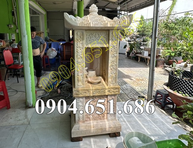 Mẫu am thờ nhỏ để tro cốt đá vàng đẹp bán tại Cần Thơ - Nhả nhỏ thờ tro cốt tại Cần Thơ