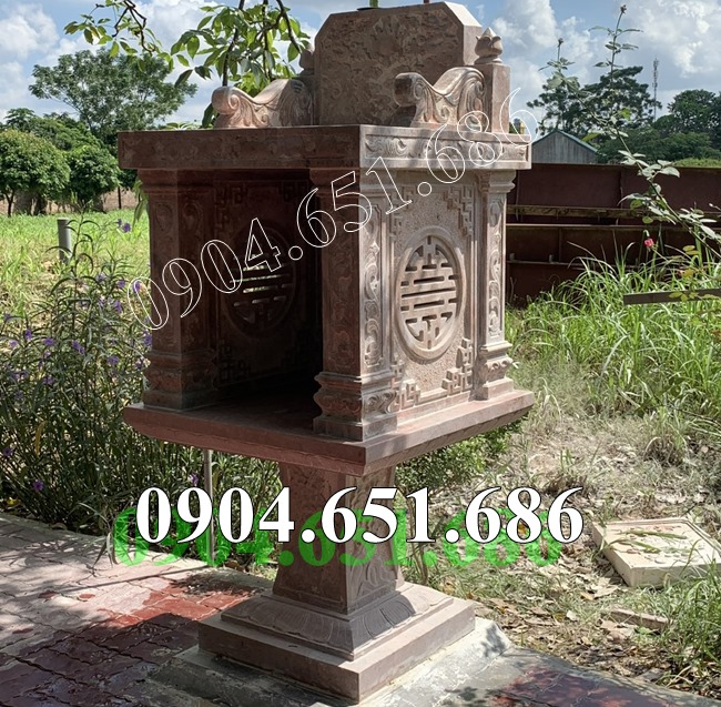 Mẫu bàn thờ bán thiên đá đỏ đẹp bán tại TP Hồ Chí Minh, Sài Gòn - Am thờ thiên địa tại Hồ Chí Minh
