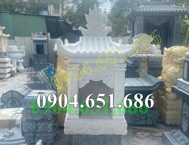 Mẫu bàn thờ thiên đá trắng đẹp 1 mái bán sẵn tại Tp Hồ Chí Minh, Sài Gòn - Am thờ ngoài trời tại Hồ Chí Minh