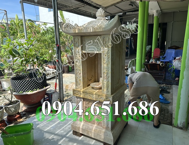 Mẫu miếu thờ nhỏ đá vàng đẹp bán tại TP Hồ Chí Minh, Sài Gòn - Am thờ ngoài trời nhỏ tại Hồ Chí Minh