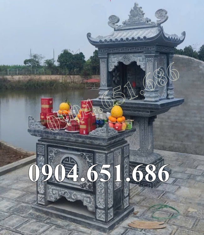 Mẫu am thờ đá nhỏ đẹp bán tại Trà Vinh, Vĩnh Long - Am miếu thờ nhỏ thờ thần linh ngoài trời, thờ tro cốt tại Trà Vinh