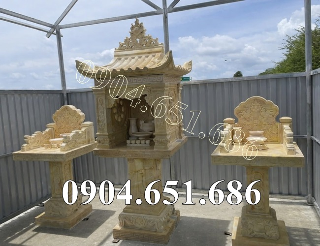 Mẫu am thờ nhỏ đá vàng đẹp bán tại Bạc Liêu, Cà Mau - Am miếu thờ thần linh, để tro cốt tại Bạc Liêu