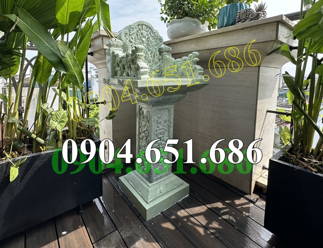Mẫu bàn thờ thiên đẹp đặt trước nhà, trên bàn công, sân thượng bán tại Bình Dương - Bàn thiên đá xanh ngọc tại Bình Dương
