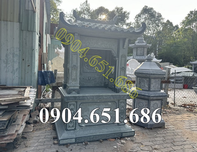 Mẫu am thờ đá xanh rêu đẹp thờ ngoài trời 04 - Cây hương am thờ nghĩa trang bán toàn quốc