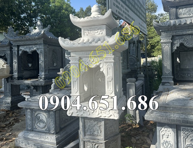 Mẫu am thờ ngoài trời đá trắng đẹp - Bàn thờ thiên cây hương ngoài trời bán tại các tỉnh thành phố