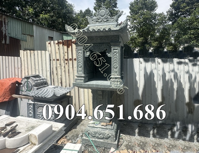 Mẫu am thờ ngoài trời đẹp đá xanh rêu 03 - Bàn thờ, cây hương ngoài trời bán toàn quốc