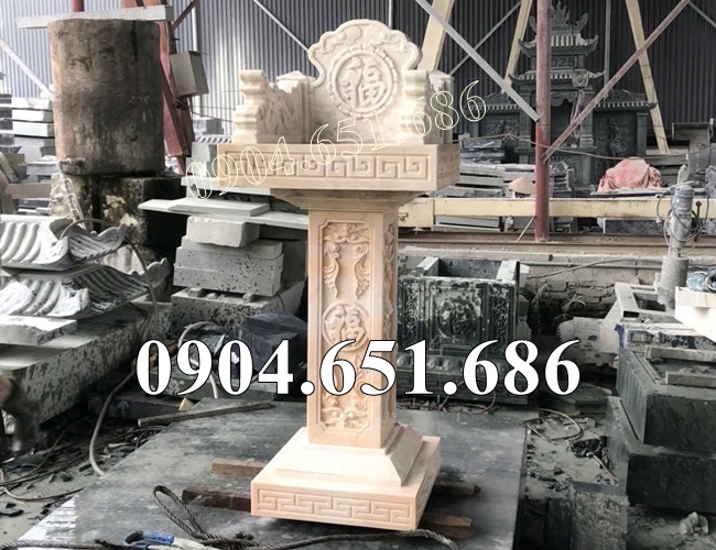 Mẫu bàn thiên thờ ngoài trời đá vàng đẹp bán tại An Giang - Bàn thờ ông thiên, thông thiên tại An Giang